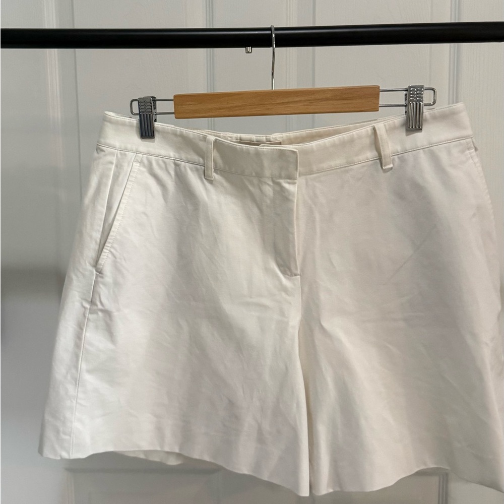 Lafayette 148 New York White Tailored Shorts
